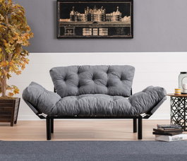 Atelier Del Sofa Nitta - Sofá-Cama de 2 Plazas Gris
